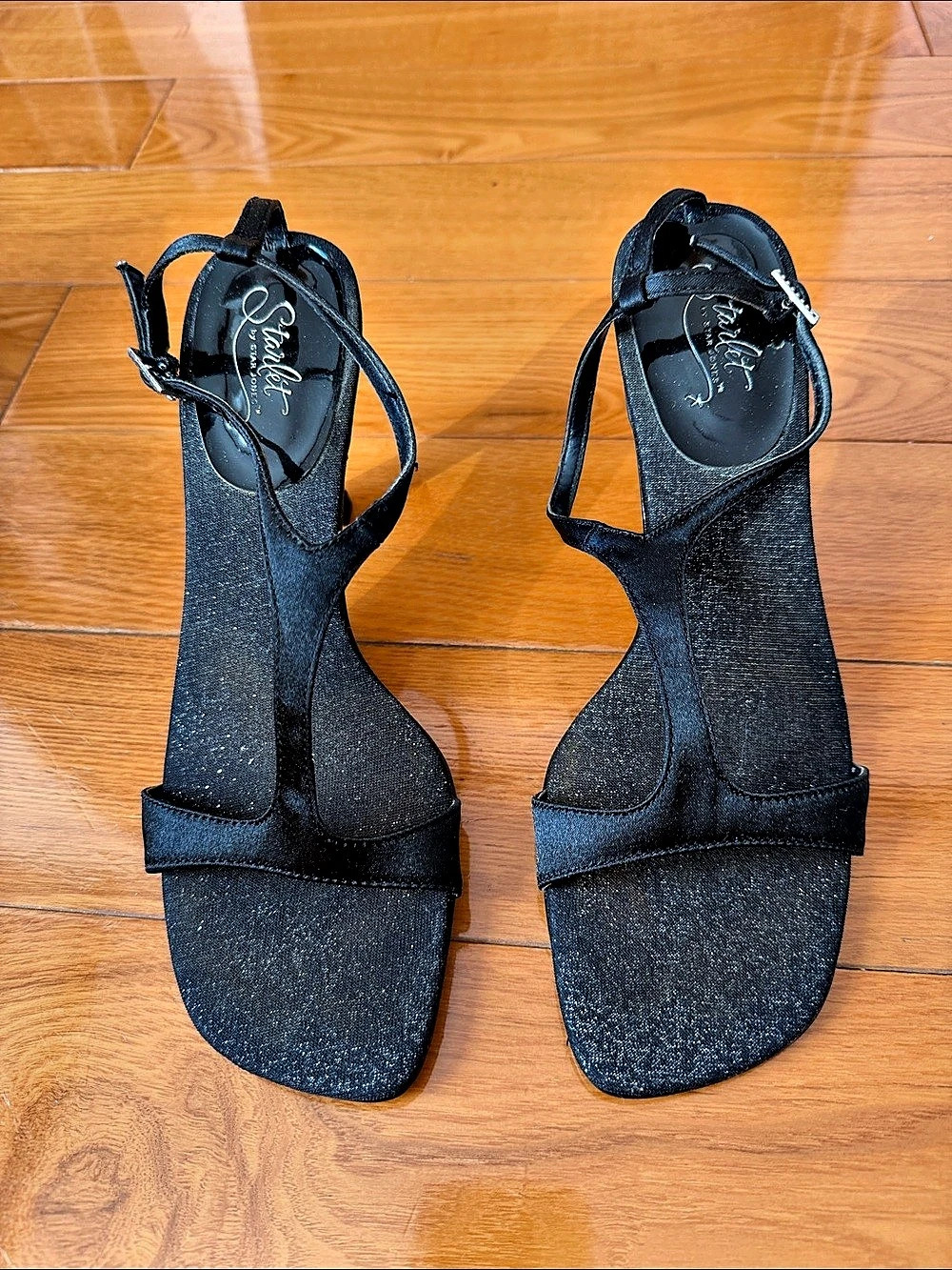 Starlet Black Ankle Strap Heels Size 6